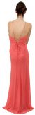 Keyhole Ruched Bust Beaded Formal  Prom Dress back